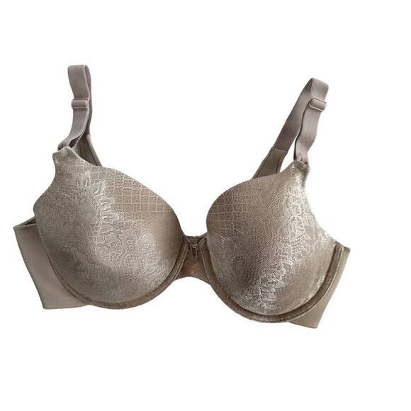 Vanity Fair 75346 Beauty Back Lace Underwire Bra Nude 38D - Picture 1 of 7